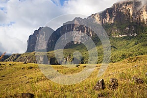 Mount Roraima with waterfalls