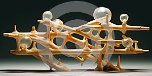 Incredible structure made of sticks. Zen mediation concept. Generative AI