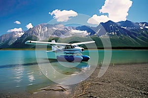 Incredible stunning scenery of Lake Clark National Park in winter