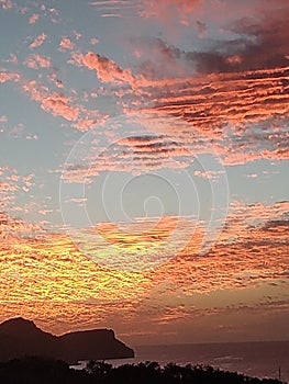 An incredible sunset in the caribbean