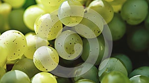 Incredible Verve: A Captivating Close-Up of Fresh, Vibrant Green Grapes -- photo