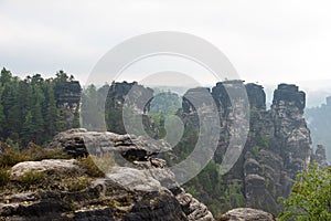 Incredible view near Rathen, Germany, Europe Sachsische Schweiz photo