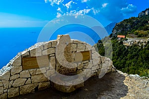 Incredible view of the stunning Amalfi Coast, Italy