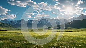 Incredibly beautiful pastures Plains and mountains