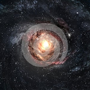Incredibly beautiful spiral galaxy somewhere in