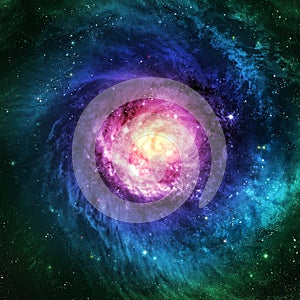 Incredibly beautiful spiral galaxy somewhere in