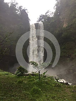 an incredibly beautiful waterfall