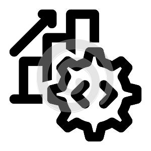 Incremental Development, Programming, Coding Outline Icon