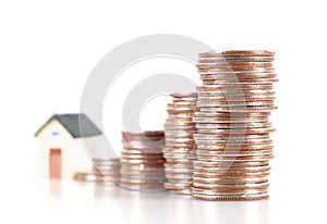 Incremental dollar coins and small house models