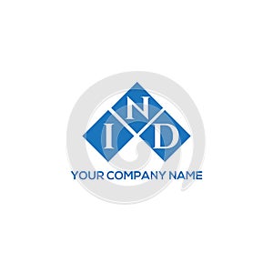 IND letter logo design on WHITE background. IND creative initials letter logo concept.