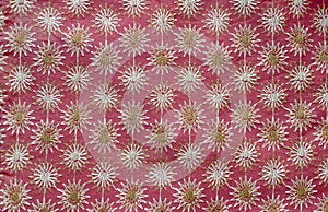 Indain fabric with floral embroidery