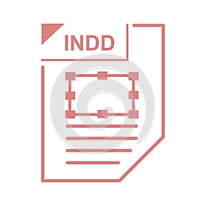 INDD file icon, cartoon style