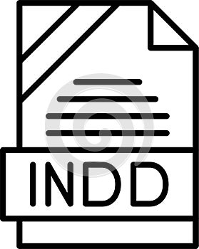 INDD Outline Vector Icon