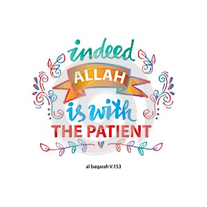 Indeed Allah is with the patient. photo