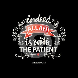 Indeed Allah is with the patient.