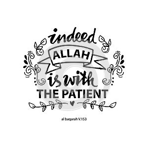Indeed Allah is with the patient. photo