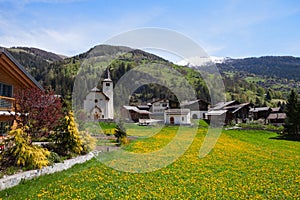Inden village, canton of Valais, Switzerland. photo