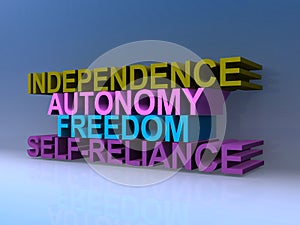 Independence autonomy freedom self reliance photo
