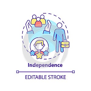Independence concept icon