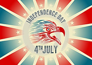 Independence day, 4th of july vintage design