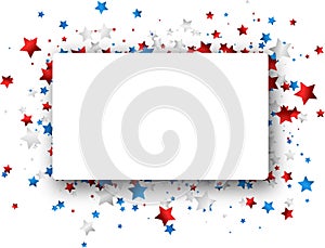 Independence Day background with stars.