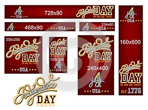 Independence Day Banner Set