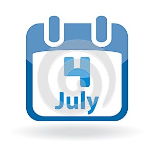 Independence day calendar icon