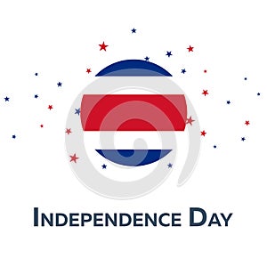 Independence day of Costa Rica. Patriotic Banner. Vector illustration.