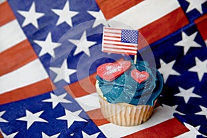 Independence day cupcake