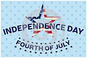 Independence day greeting card, flyer. Independence day poster. Patriotic banner for website template. Vector