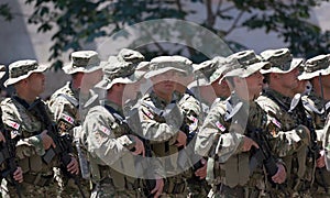 The Independence Day parade. Tbilisi, Georgia.