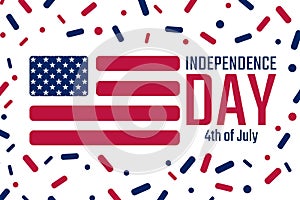 Independence Day in The United States of America, USA. 4th of July. Holiday concept. Template for background, banner