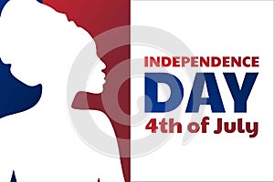 Independence Day in United States of America, USA. 4th of July. Holiday concept. Template for background, banner, card