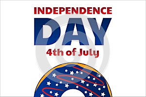 Independence Day in United States of America, USA. 4th of July. Holiday concept. Template for background, banner, card