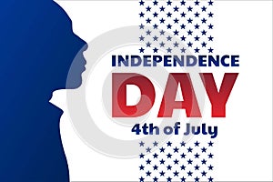 Independence Day in United States of America, USA. 4th of July. Holiday concept. Template for background, banner, card