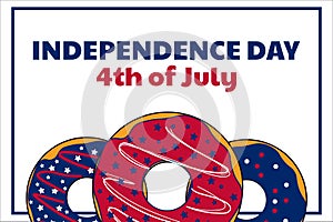 Independence Day in United States of America, USA. 4th of July. Holiday concept. Template for background, banner, card