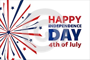 Independence Day in United States of America, USA. 4th of July. Holiday concept. Template for background, banner, card