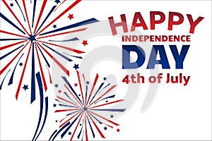 Independence Day in United States of America, USA. 4th of July. Holiday concept. Template for background, banner, card