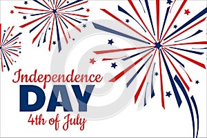 Independence Day in United States of America, USA. 4th of July. Holiday concept. Template for background, banner, card