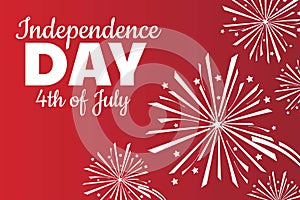 Independence Day in United States of America, USA. 4th of July. Holiday concept. Template for background, banner, card