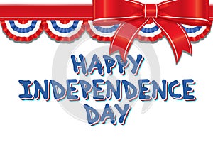 Independence Day usa. Creative beautiful text on a white background