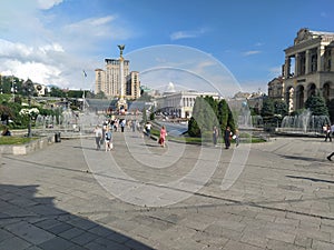 Independence Maydan, central square of Kyiv