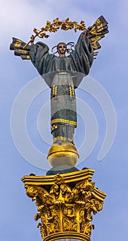 Independence Monument Berehynia Maidan Square Kiev Ukraine