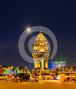 Independence Monument in downtown Phnom Penh