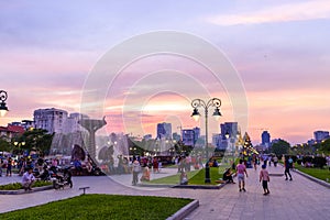 Independence Monument in downtown Phnom Penh