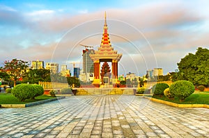 The Independence Monument in Phnom Penh, Cambodia