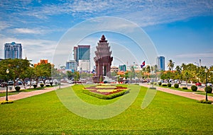 Independence Monument in Phnom Penh, Cambodia.