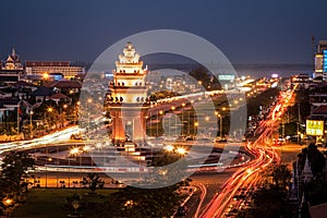 Independence Monument in Phnom Penh, Cambodia, Southeast Asia