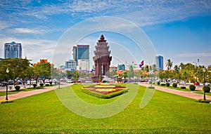 Independence Monument in Phnom Penh, Cambodia. photo