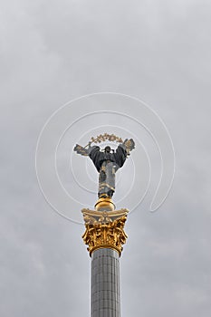 The Independence Monument is a triumphal column in Kyiv dedicated to Ukraine\'s independence.